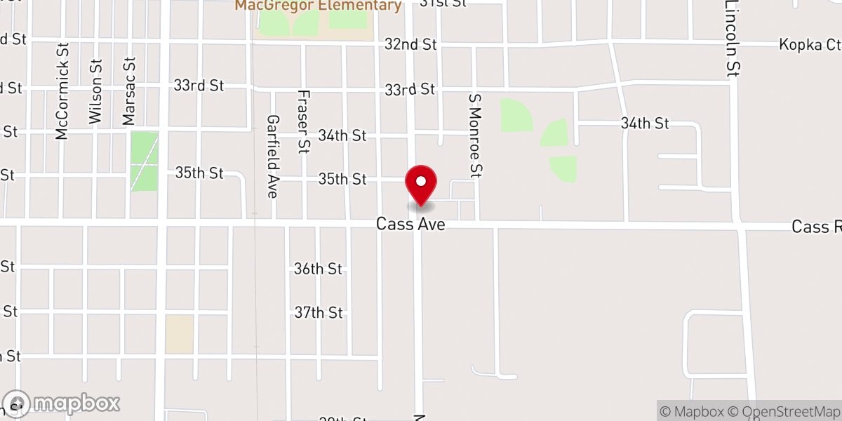Map showing location of St. Hyacinth Catholic Church