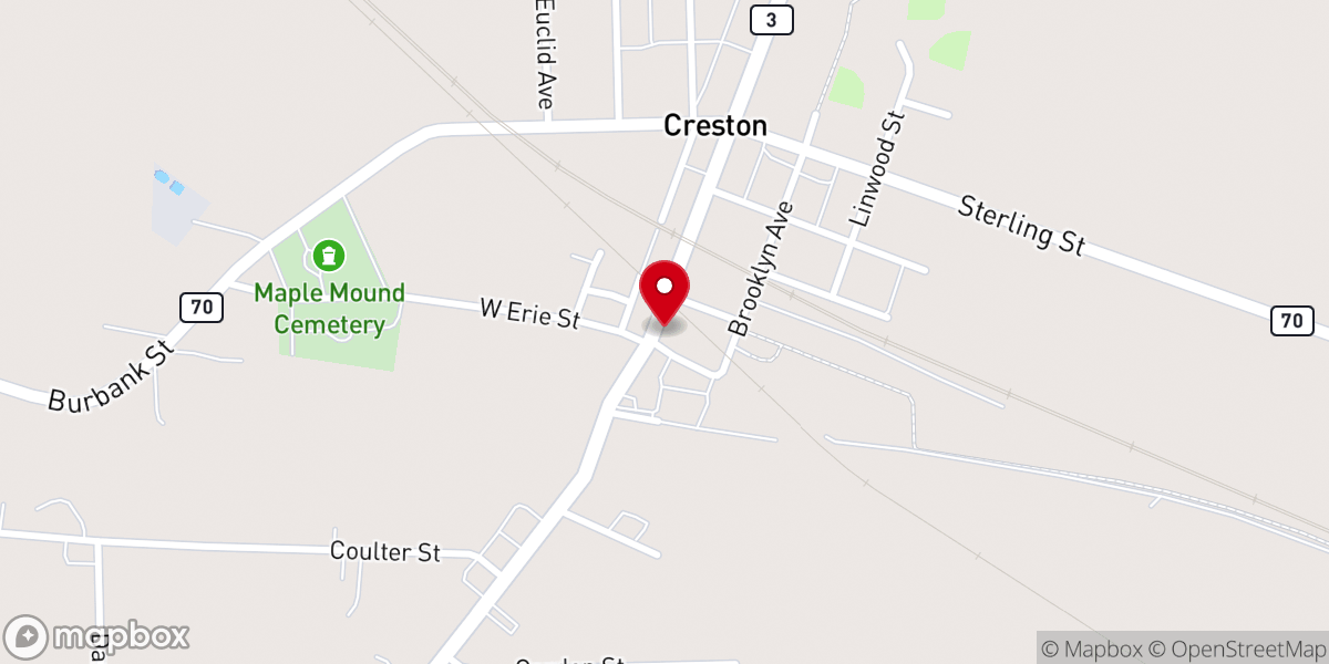 Map showing location of New Hope Christian Church