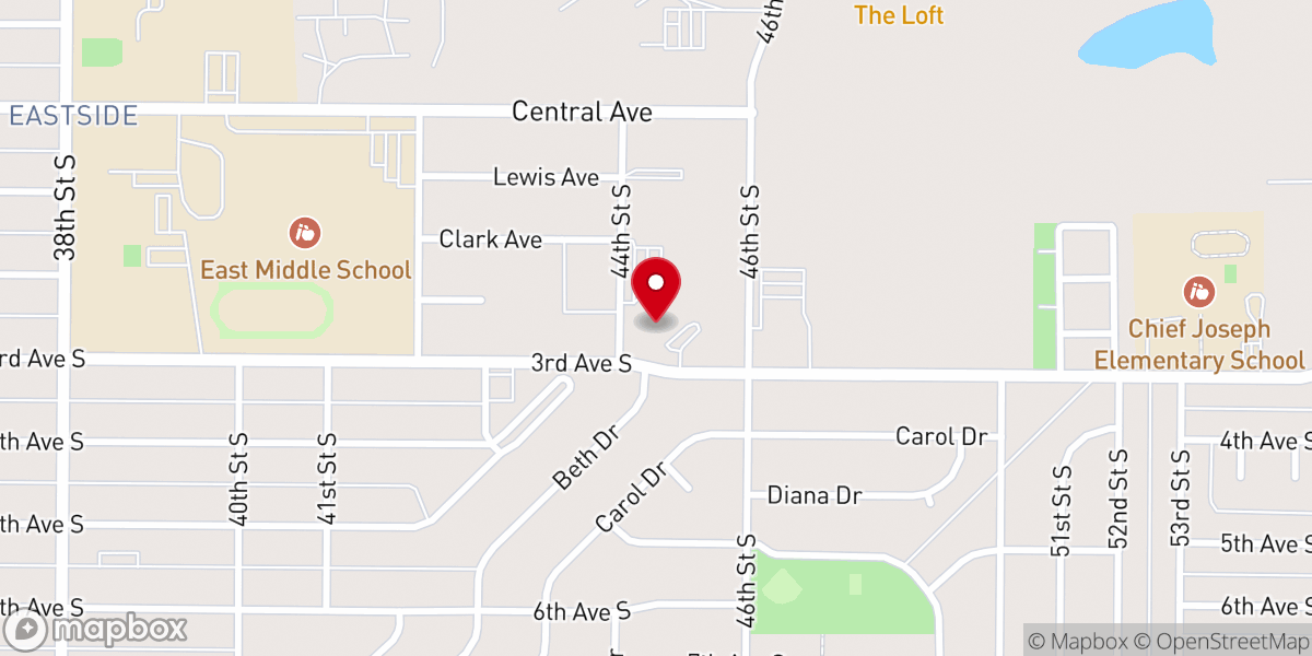 Map showing location of Holy Spirit Catholic Parish