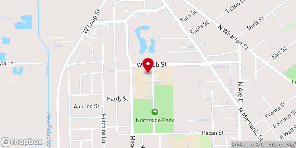 Map showing location of El Campo City Aquatic Center