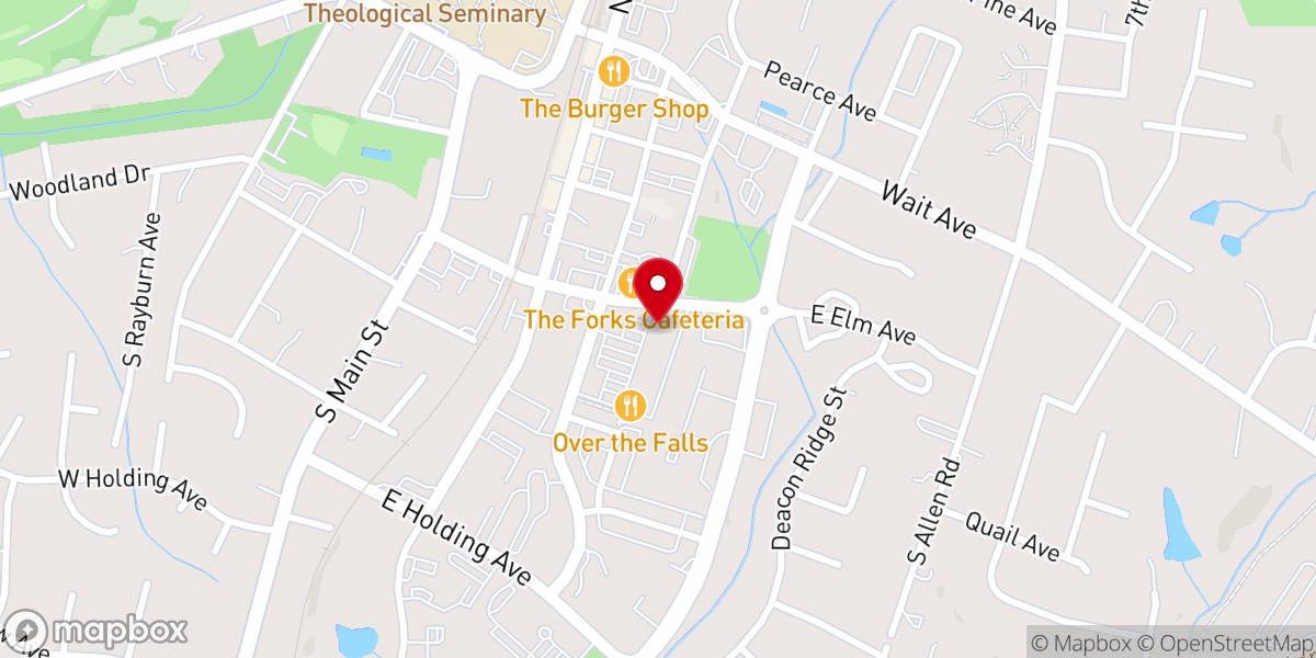 Map showing location of The Wake Forest Renaissance Centre For the Arts