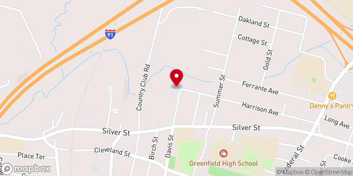 Map showing location of Pine Acres Church