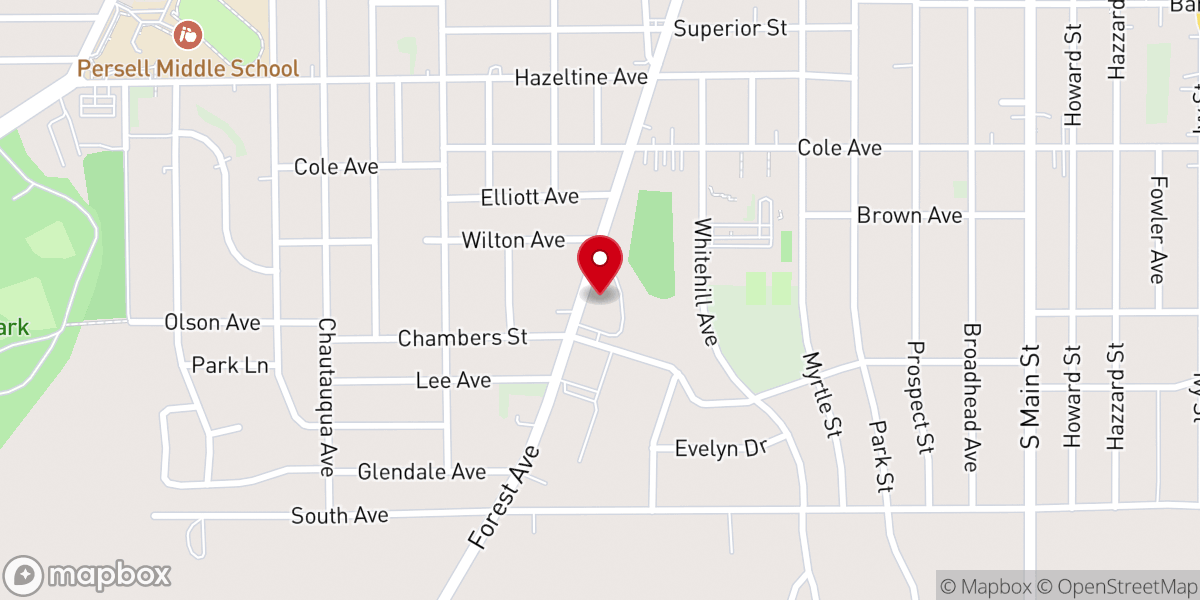 Map showing location of Tree of Life Lutheran Church