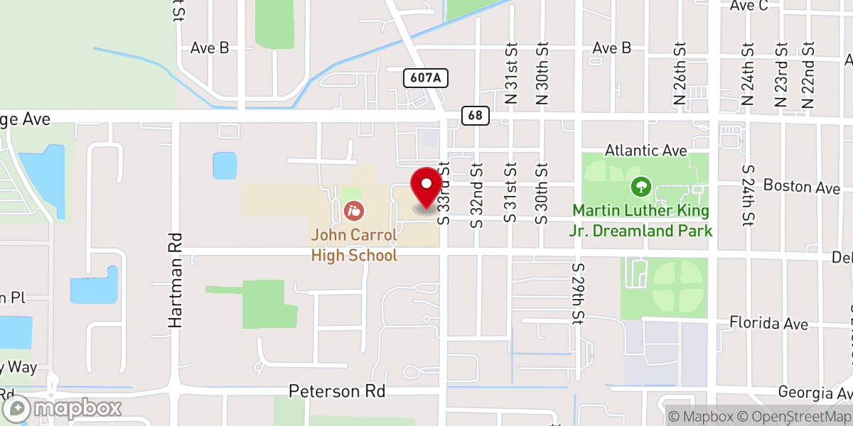 Map showing location of Saint Anastasia Catholic School