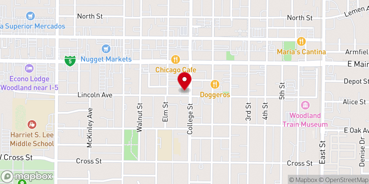 Map showing location of McNary's Chapel
