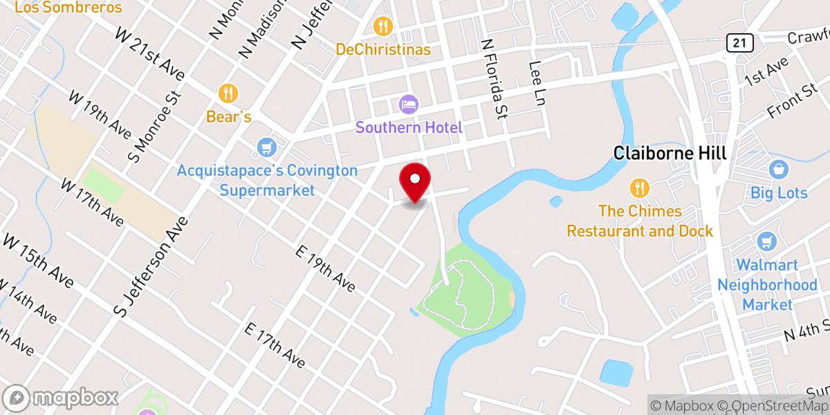 Map showing location of Christ Episcopal Church Covington