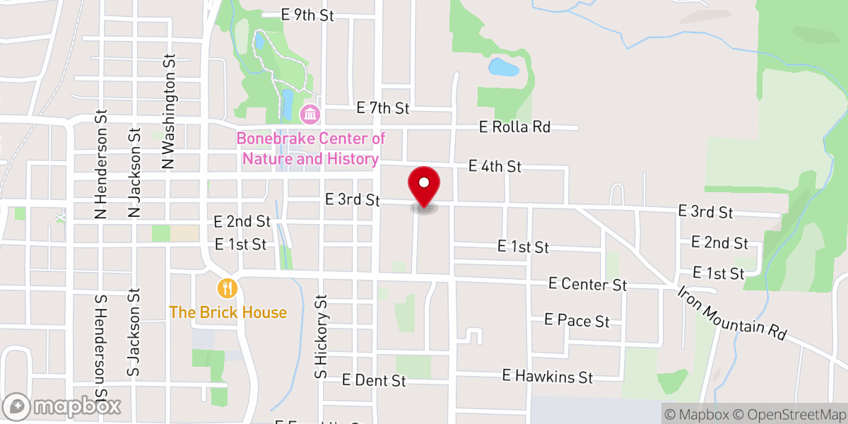 Map showing location of Second Baptist Church