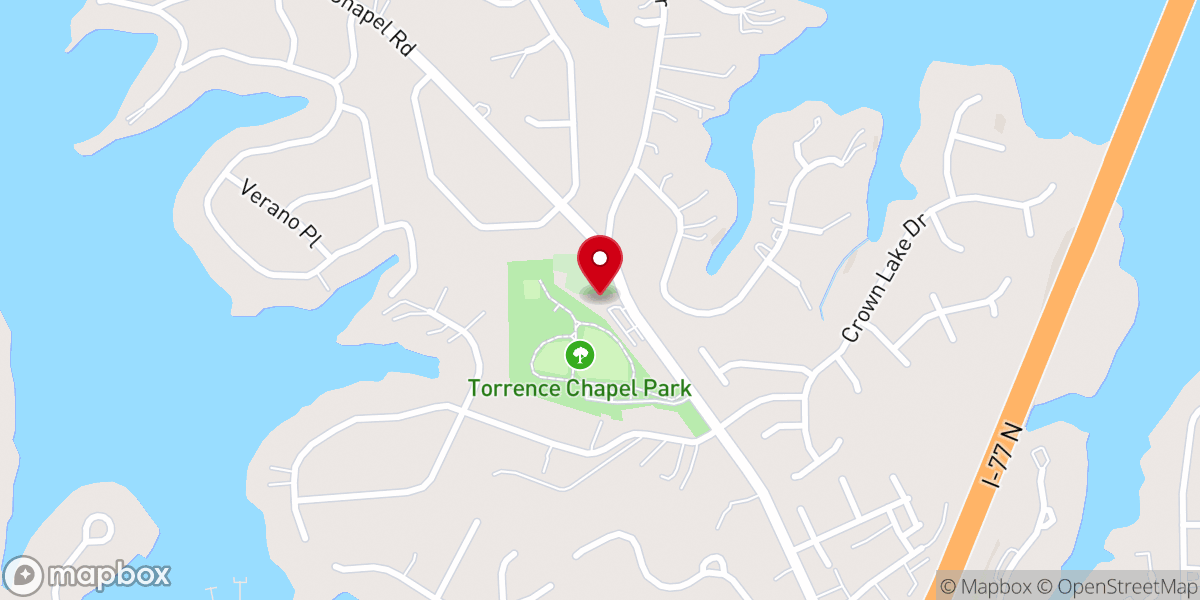 Map showing location of Torrence Chapel AME Zion Church