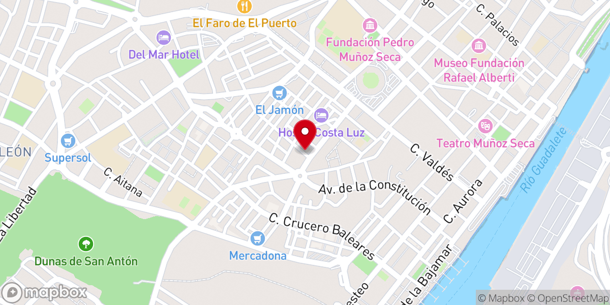 Map showing location of Iglesia Evangélica El Renuevo