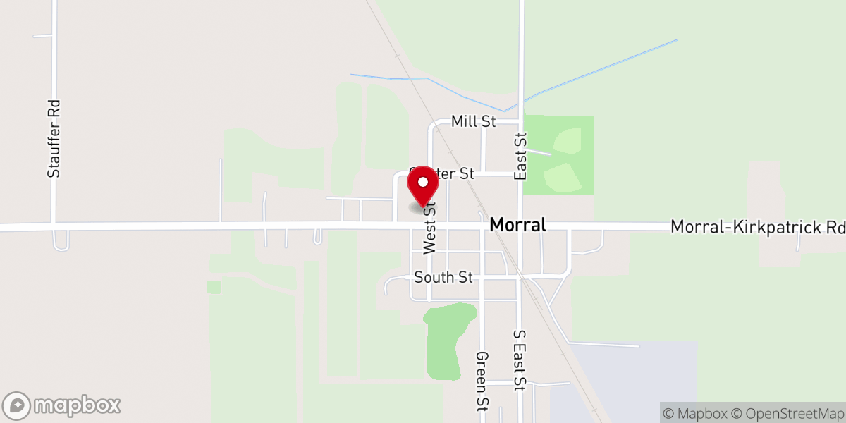 Map showing location of Morral United Methodist