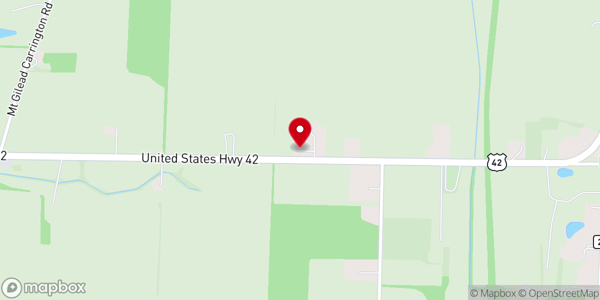 Map showing location of Sacred Hearts Church