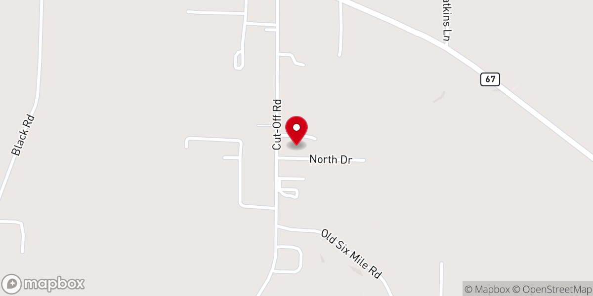 Map showing location of Soul Harbor Baptist Church