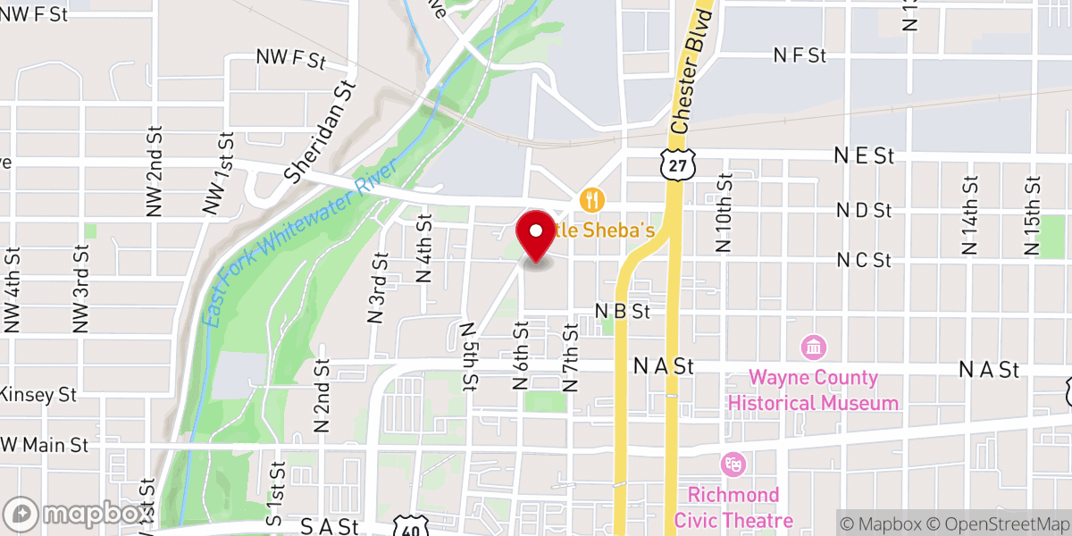 Map showing location of Church of God and Saints of Christ