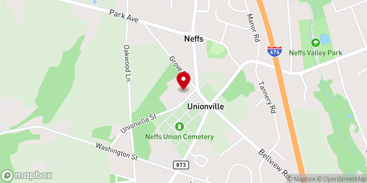 Map showing location of Neffs Church Grove Park