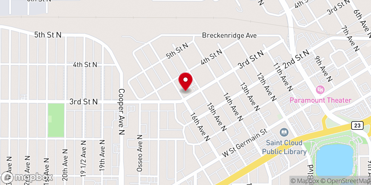 Map showing location of St John Cantius