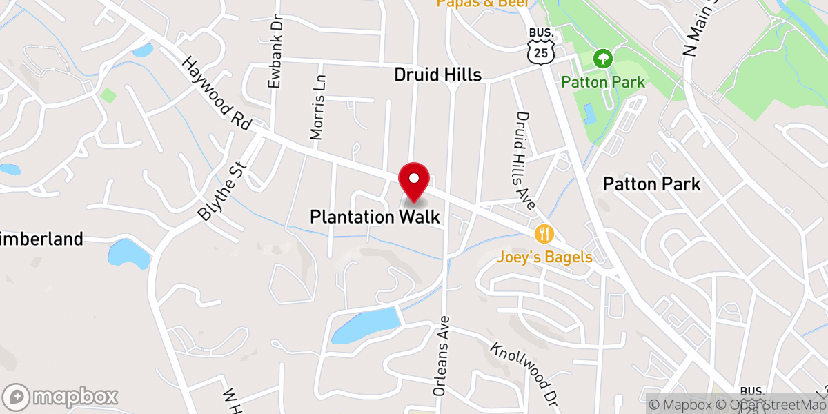 Map showing location of Iglesia EBS Hendersonville