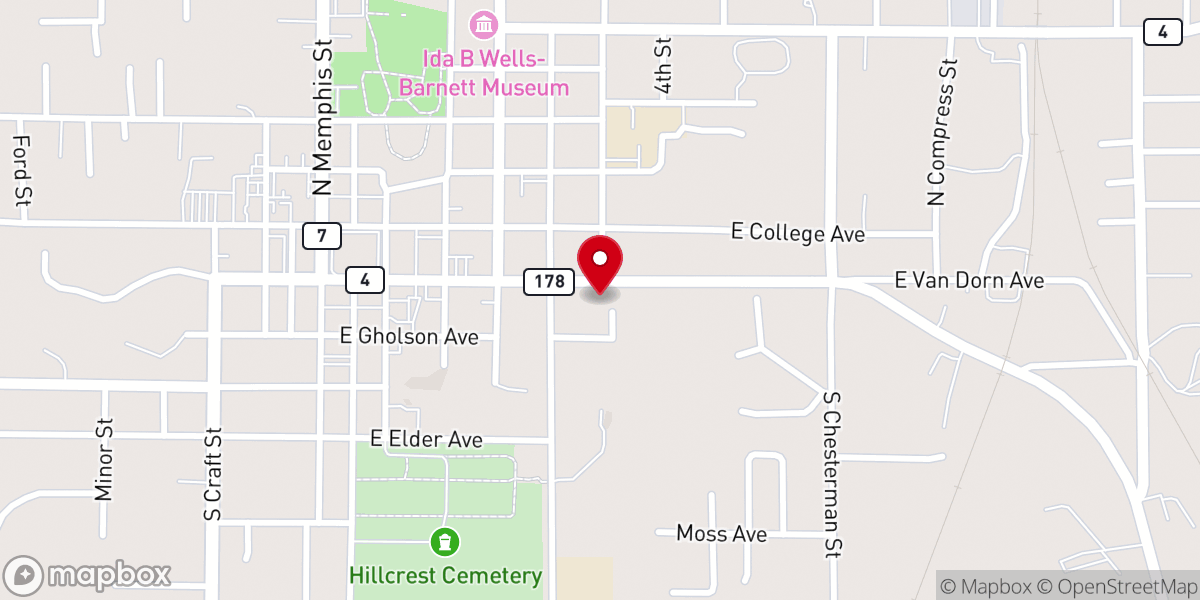 Map showing location of St Joseph Catholic Church