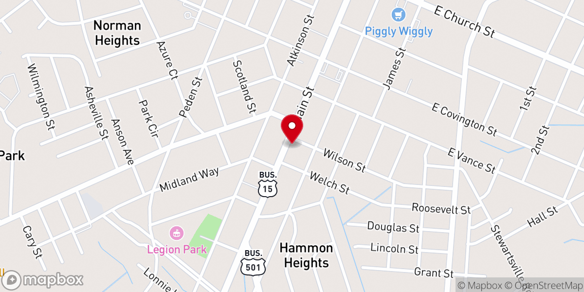 Map showing location of Saint Mary Catholic Parish