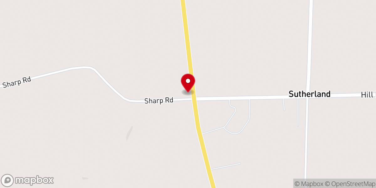 Map showing location of Rushing Church