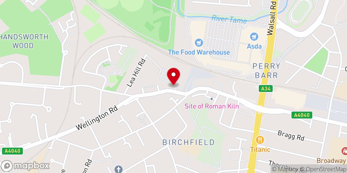 Map showing location of Winners Chapel International Birmingham