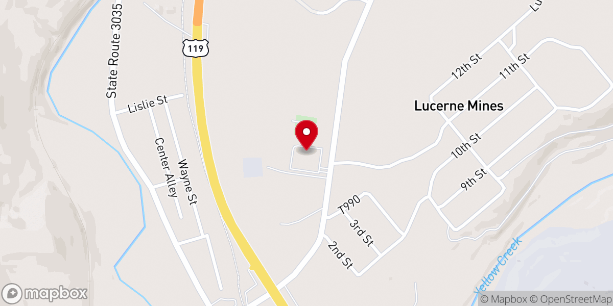 Map showing location of Our Lady of the Assumption Church