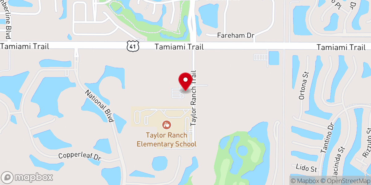 Map showing location of Colonial Baptist Church