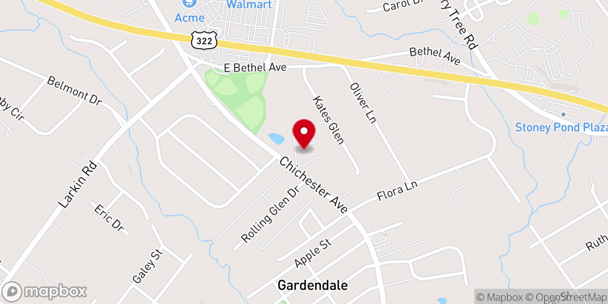 Map showing location of St John Fisher Church