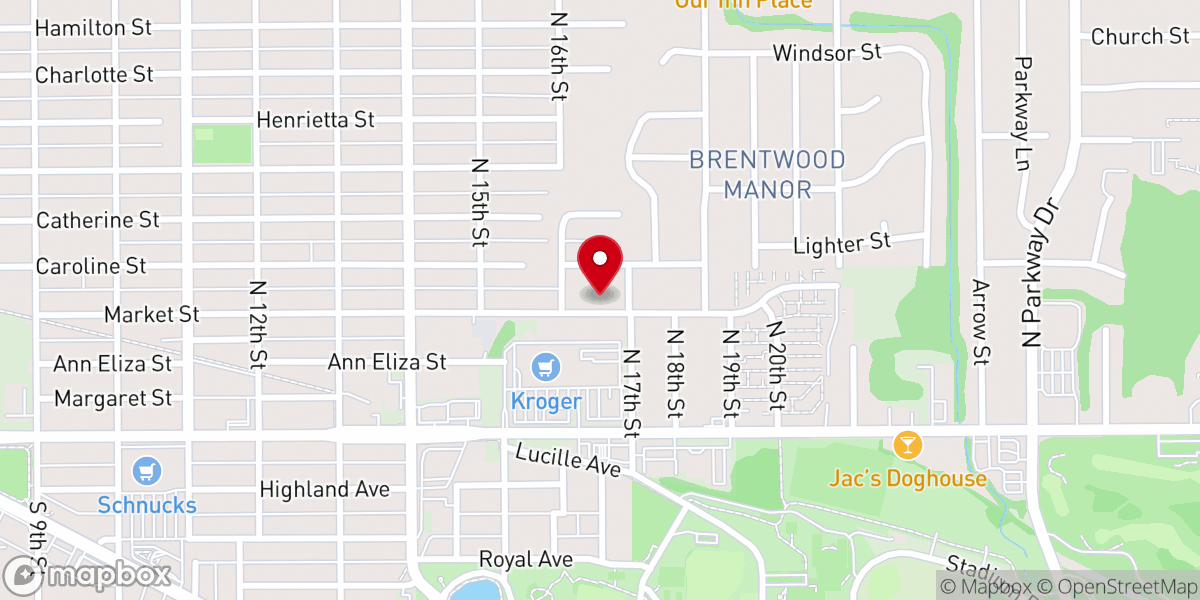 Map showing location of Pekin Community Of Christ