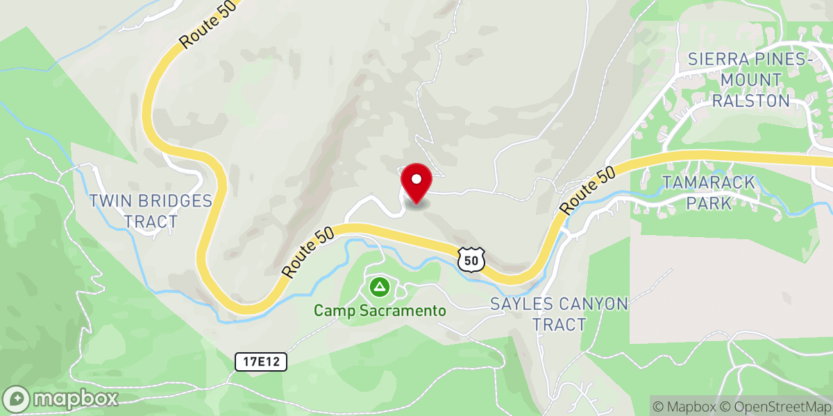 Map showing location of Chapel of Our Lady of the Sierras