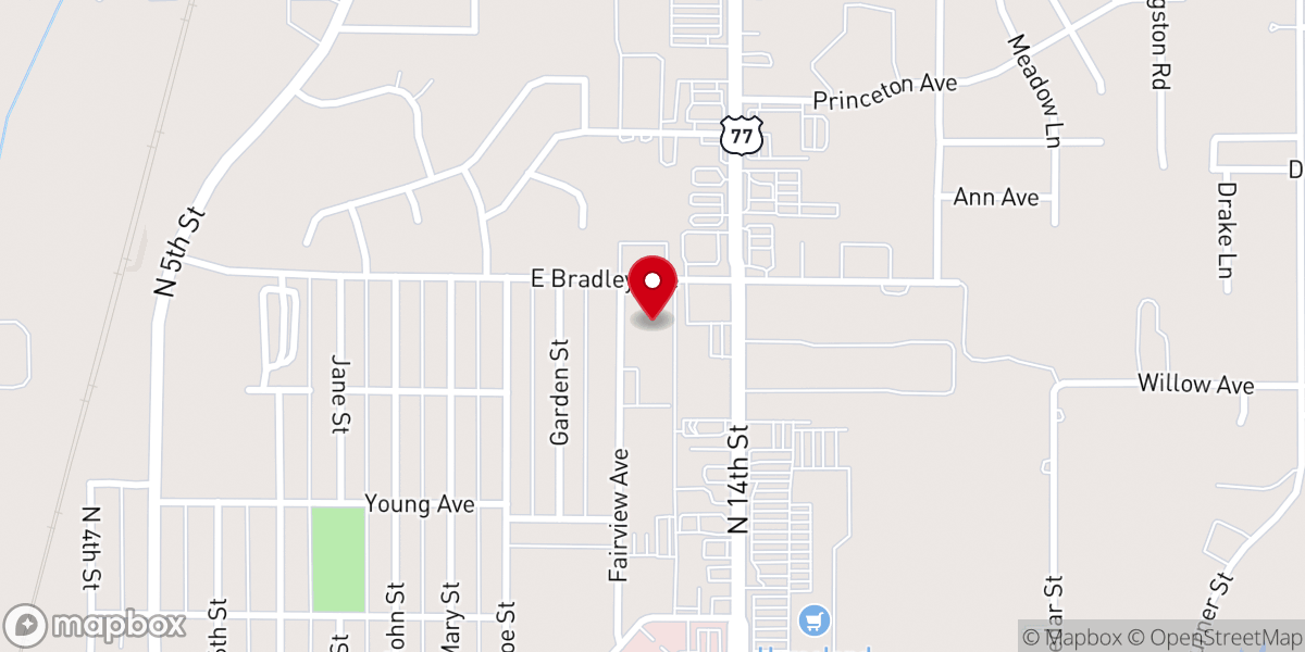 Map showing location of Ponca City Assembly of God