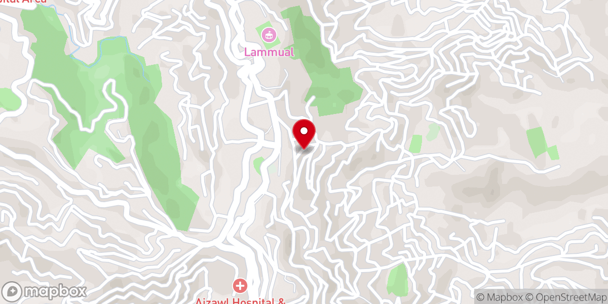 Map showing location of Aizawl Presbyterian Church