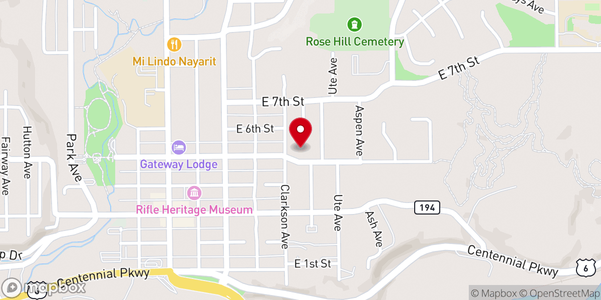 Map showing location of First Assembly of God