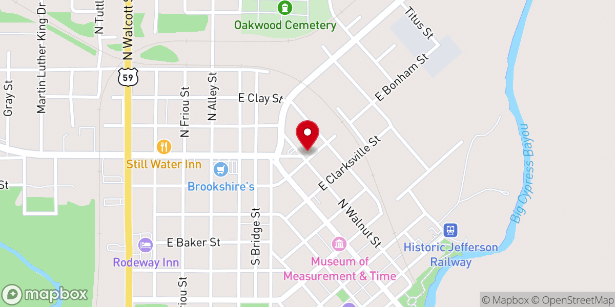 Map showing location of Jefferson Central Seventh Day Adventist Church