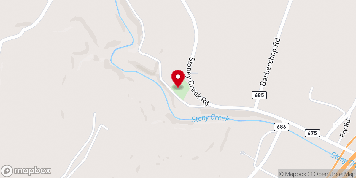 Map showing location of Union Forge Church