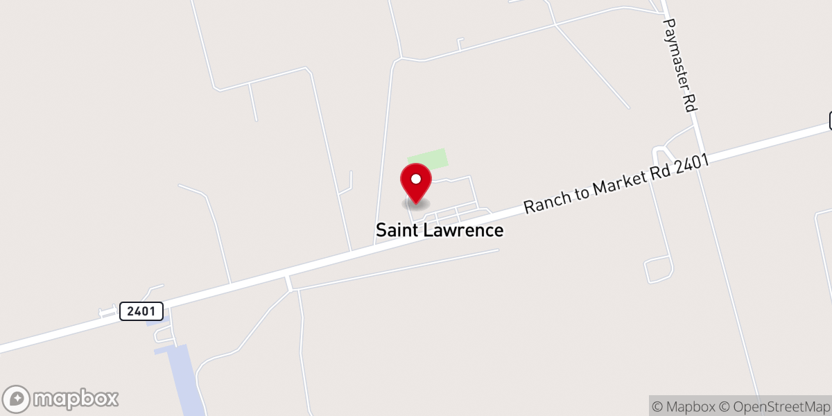 Map showing location of St Lawrence Parish