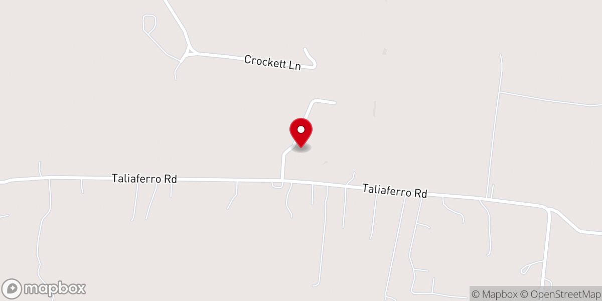Map showing location of Shady Grove Primitive Baptist