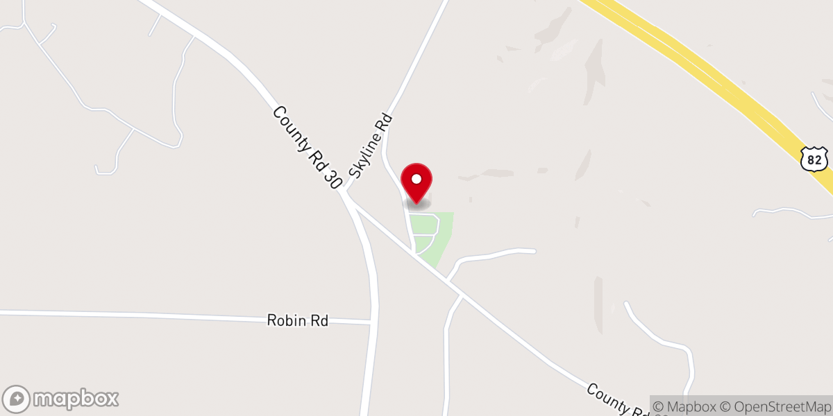 Map showing location of Forest Methodist Church
