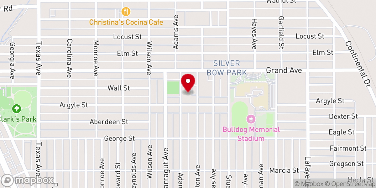 Map showing location of Aldersgate United Methodist Church