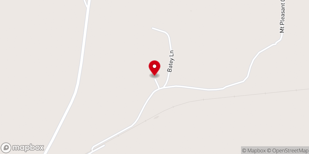 Map showing location of Mount Pleasant Baptist Church