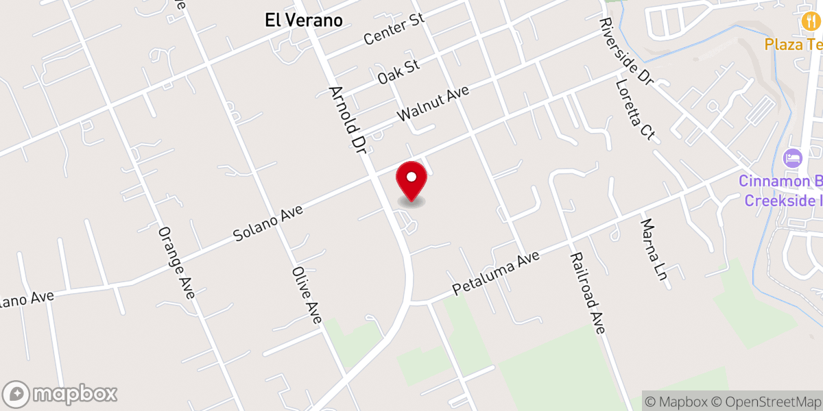Map showing location of Faith Lutheran Church of Sonoma Valley