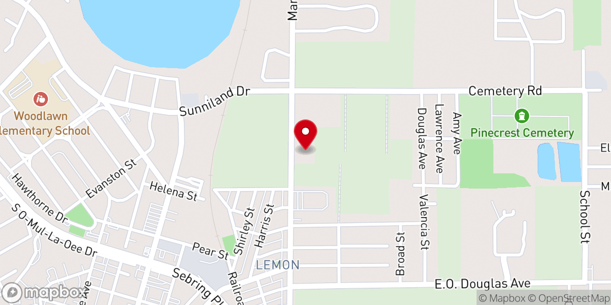 Map showing location of Greater Mt Zion AME Church
