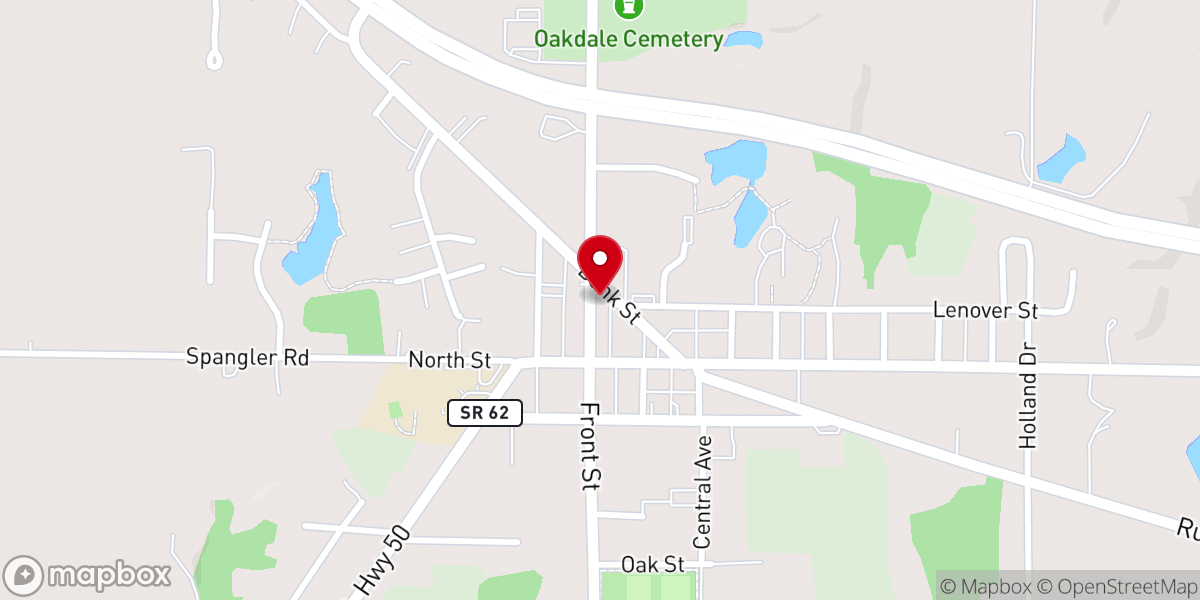 Map showing location of United Methodist Church