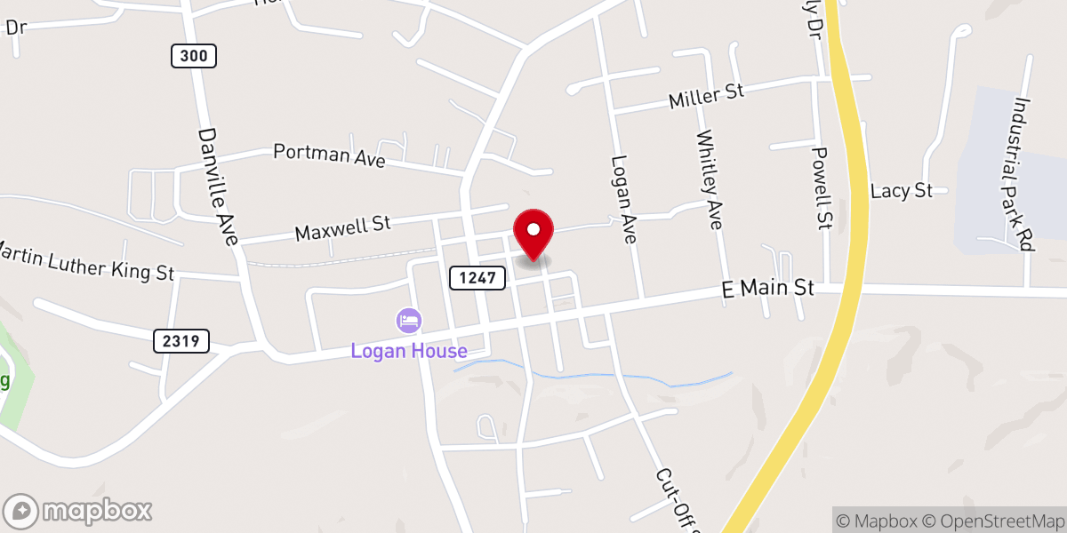 Map showing location of Stanford Baptist Church
