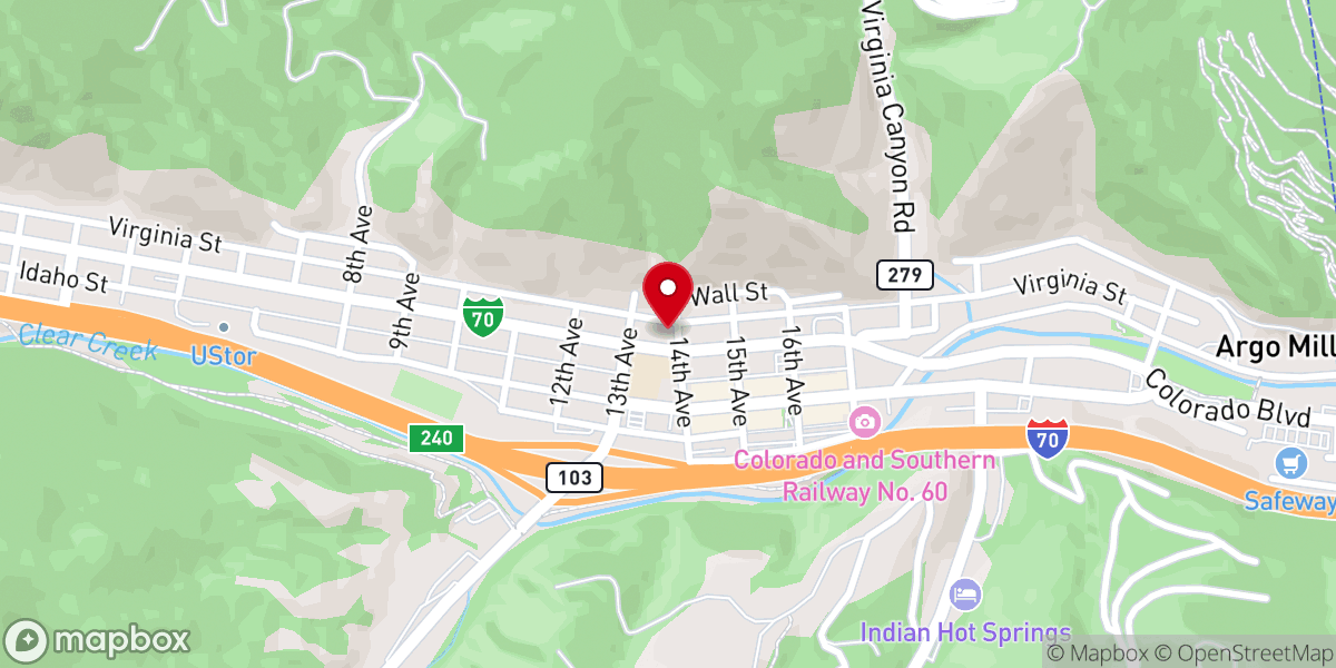 Map showing location of Idaho Springs Anglican Fellowship