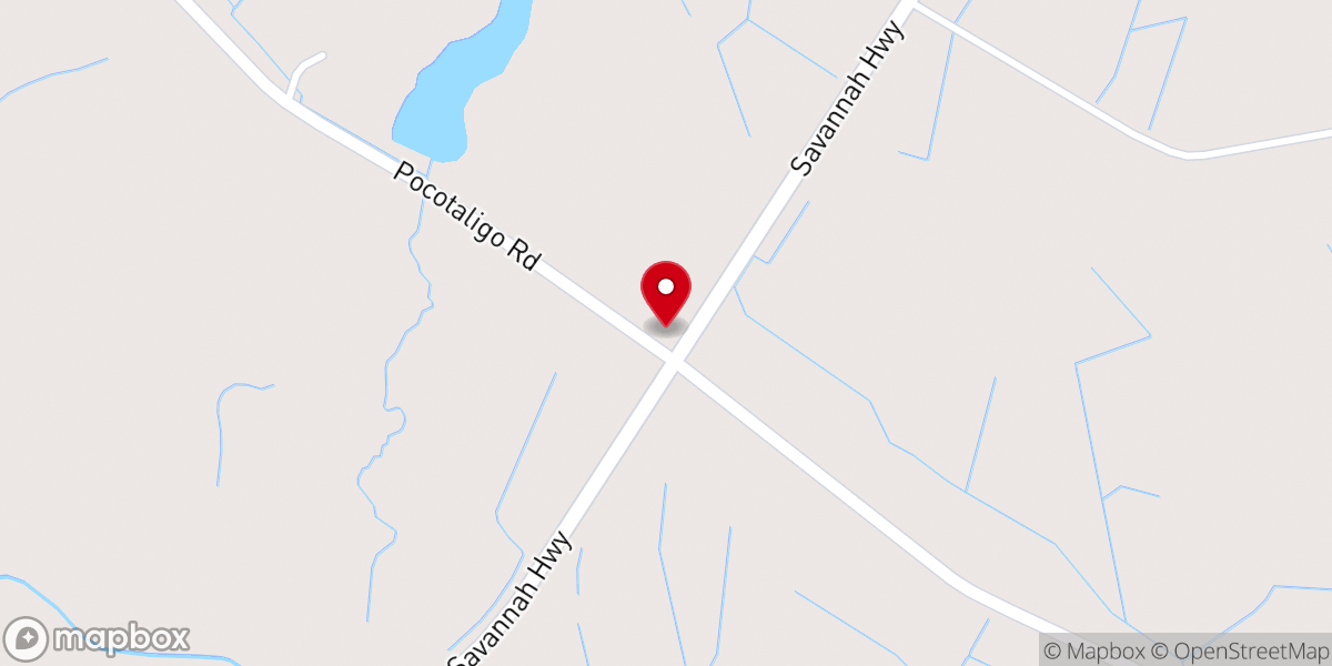 Map showing location of Mount Olive Church