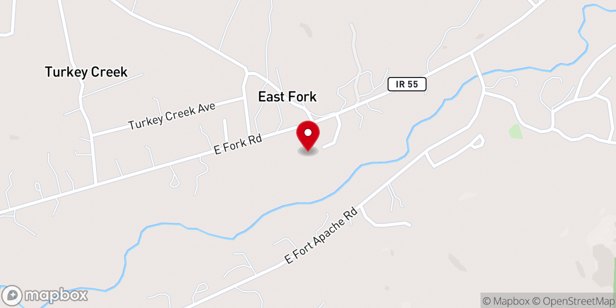 Map showing location of East Fork Riverside Church
