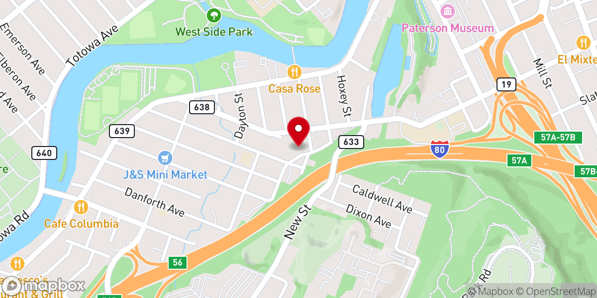 Map showing location of Westside Methodist Church