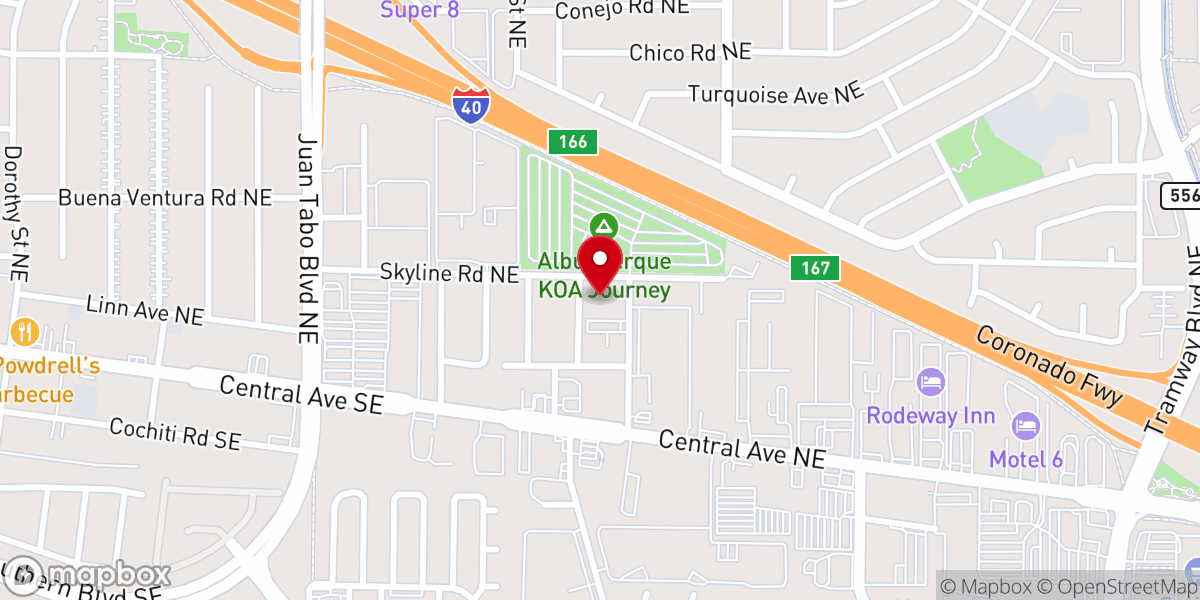 Map showing location of Albuquerque Sikh Gurudwara