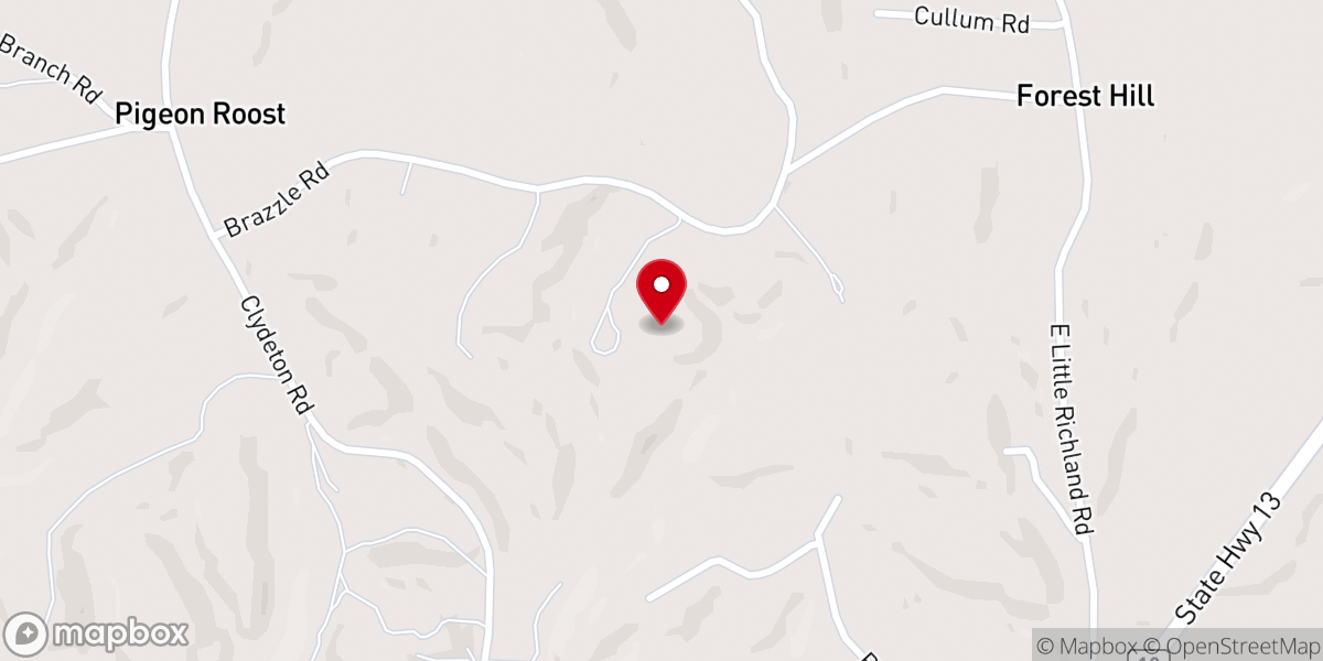 Map showing location of Helping Hands of Humphreys County Inc