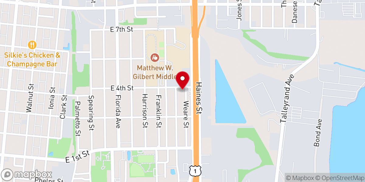 Map showing location of Refuge Center Church of God